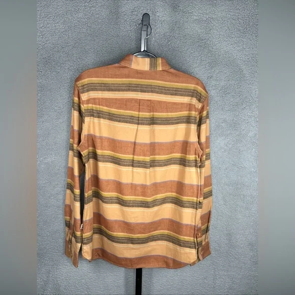 The North Face Shirt Men S Flannel Plaid Orange Multi  Organic Fiber Outdoor NWT - Picture 2 of 15